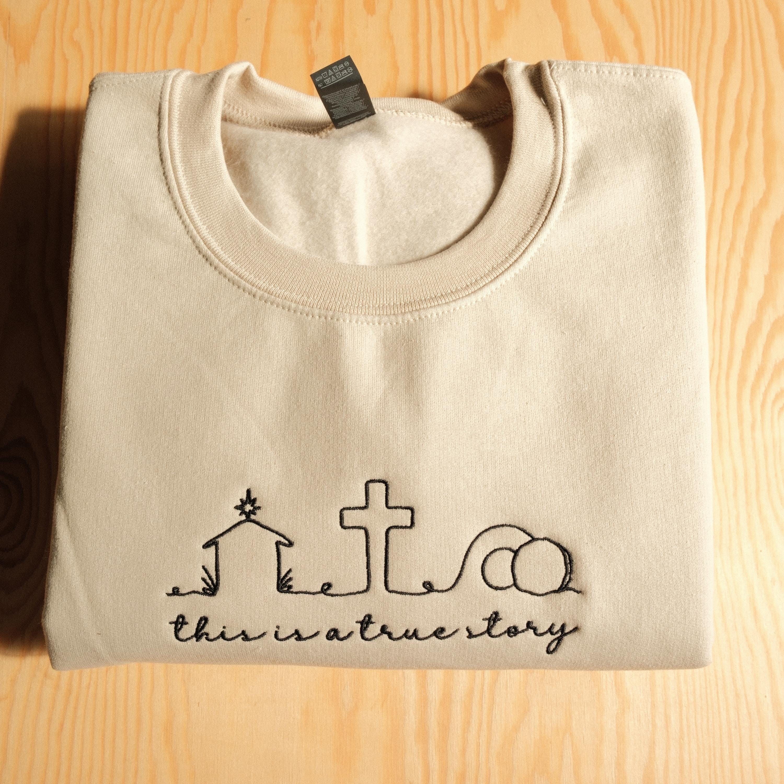 Christian Embroidered Sweatshirt, Jesus Embroidered Hoodie, Christian Faith Based Crewneck, Faith Over Fear Sweatshirt, Gift for Jesus Lovers